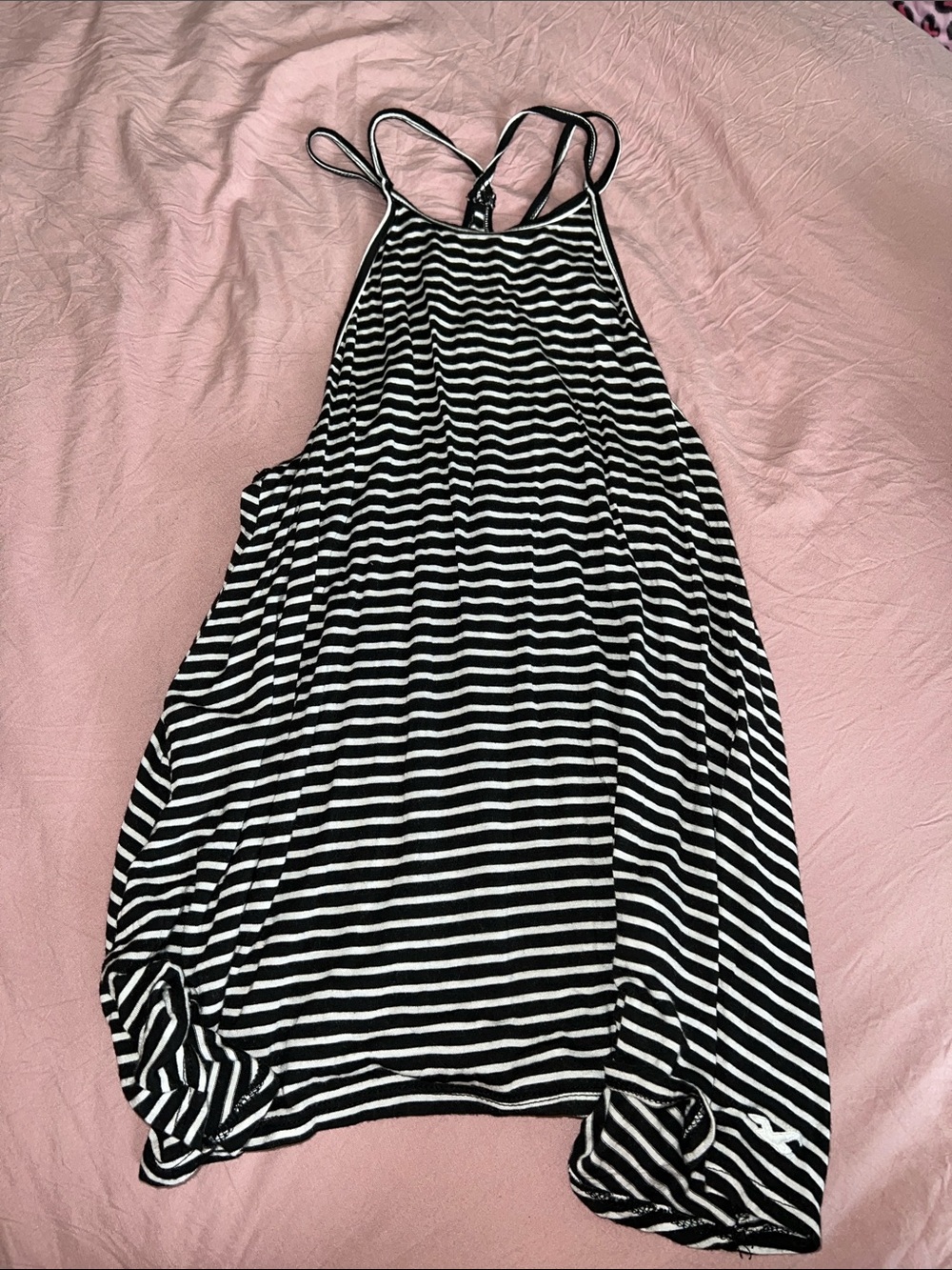 Women’s Black and White Striped Tank Top